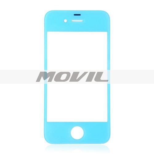 Replacement Front Glass for iPhone 44S4 CDMA GSM (Light Blue)